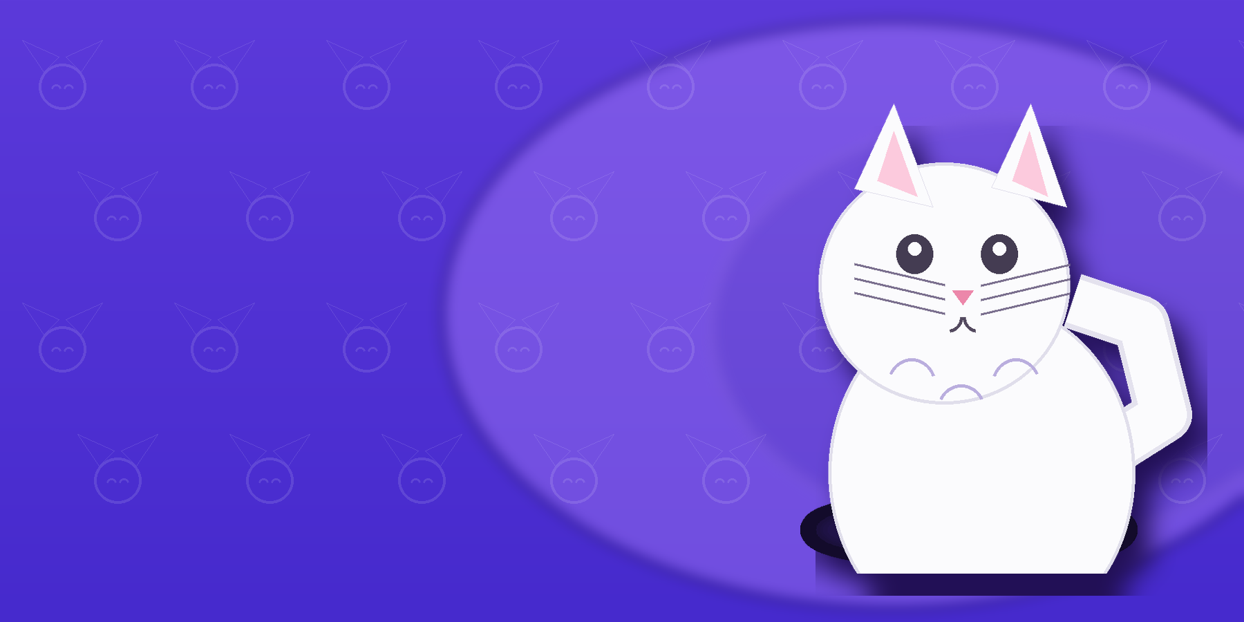 White cat hero banner